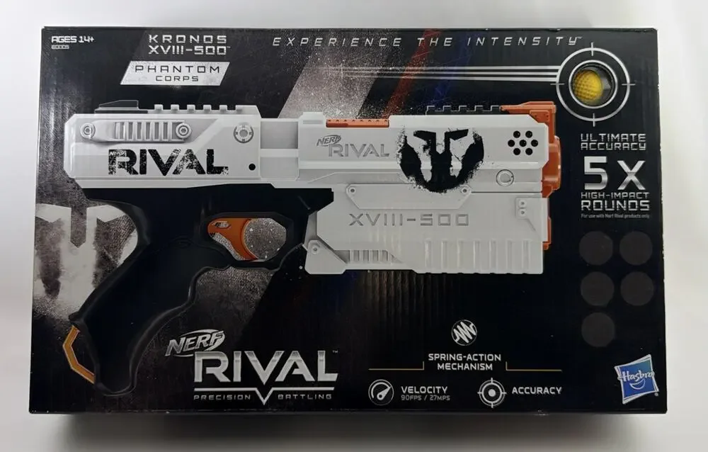 Nerf Rival Phantom Corps Kronos XVIII-500 White Pistol Blaster - New